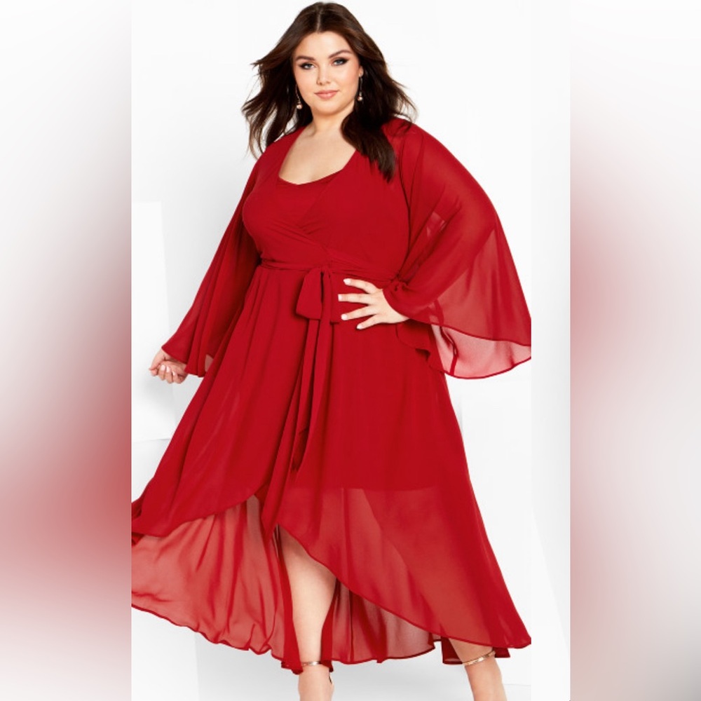 Red wrap dress plus size ✨⭐️🤩NWT